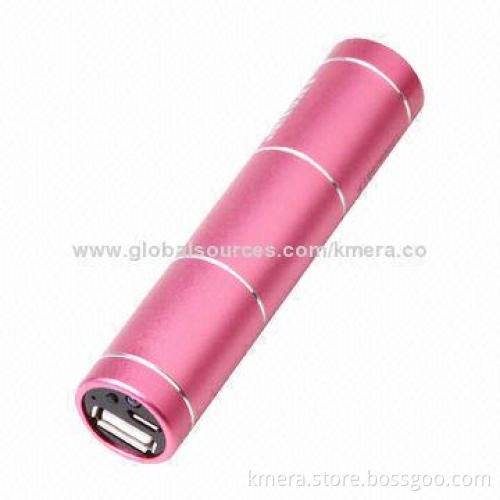 External Battery with 2,600mAh Capacity, Portable and Changeable Aluminum Housing